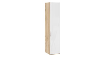 Шкаф одностворчатый Эмбер СМ-348.07.001 (Яблоня Беллуно/Белый глянец) в Сарапуле