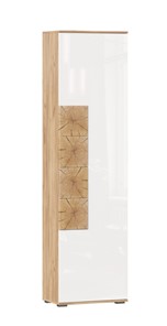 Шкаф одностворчатый Фиджи с декоративными накладками 659.300, Дуб Золотой/Белый в Сарапуле