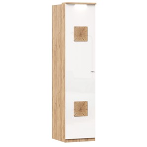 Шкаф одностворчатый с декор. накладками Фиджи 659.225, белый в Ижевске