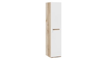 Шкаф для белья Фьюжн  ТД-260.07.01 (Дуб Делано, Белый глянец) в Сарапуле