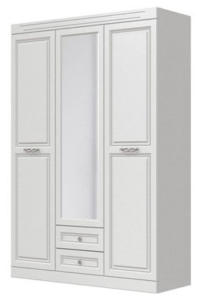 Шкаф трехдверный в спальню Олимп ШР-3 (белый) 1 зеркало в Сарапуле - изображение