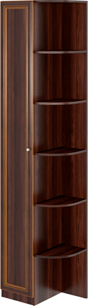 Угловой шкаф-стеллаж Беатрис М13 левый (Орех Гепланкт) в Сарапуле - изображение
