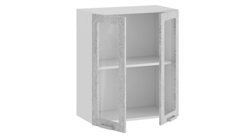 Навесной кухонный шкаф Гранита 1В6С (Белый/Бетон снежный) в Сарапуле - предосмотр 1