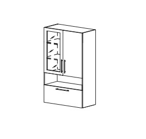Кухонный шкаф Мыло, настенный хозяйственный двухдверный 1520*600*350, ШНХ 600*1520 в Сарапуле
