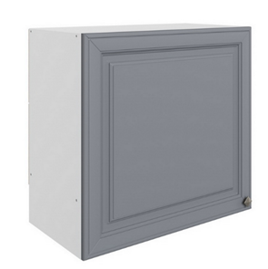 Шкаф на кухню Мишель под вытяжку L600 H566 (1 дв. гл.) эмаль (белый/серый) в Глазове
