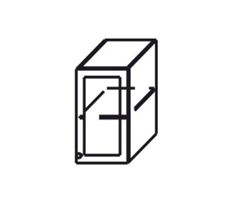 Шкаф кухонный Верона настенный однодверный с полкой 718*300*320 мм, глянец/софт в Сарапуле