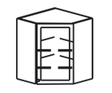 Шкаф кухонный Верона настенный угловой 918*600*600*320 мм без стекла (глухой), матовый в Сарапуле