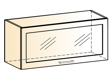 Навесной шкаф Яна L800 Н360 (1 дв. рам.) в Глазове