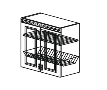 Шкаф на кухню Веста настенный двухдверный с сушкой 718*800*323мм в Сарапуле