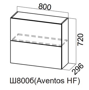 Навесной кухонный шкаф Модерн New барный, Ш800б(Aventos HF)/720, МДФ в Глазове