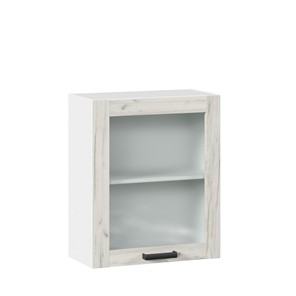 Шкаф кухонный 600 со стеклом Винченца ЛД 234.350.000.031, Белый/Дуб Крафт белый в Сарапуле