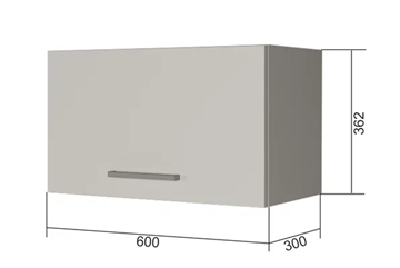 Кухонный навесной шкаф В360, Белое гладкое Ламарти/Антрацит в Сарапуле