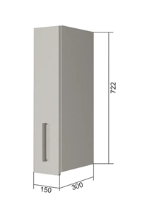 Кухонный шкаф В7 15, МДФ Океания/Антрацит в Сарапуле