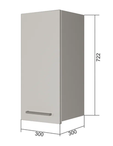 Кухонный шкаф В7 30, Бетон пайн/Антрацит в Сарапуле