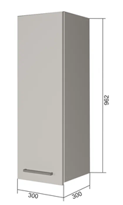 Кухонный навесной шкаф В9 30, Бетон пайн/Белый в Сарапуле