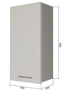 Кухонный шкаф В9 45, Сатин/Антрацит в Сарапуле