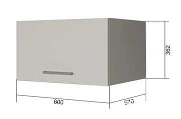 Шкаф навесной ВГ60Г, Белое гладкое Ламарти/Антрацит в Сарапуле