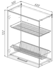 Шкаф с сушкой для посуды ВС7 60, Антрацит/Антрацит в Сарапуле - предосмотр 1