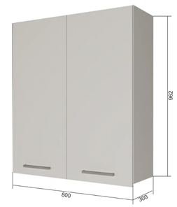 Кухонный шкаф ВС9 80, МДФ Софт бирюза/Антрацит в Сарапуле
