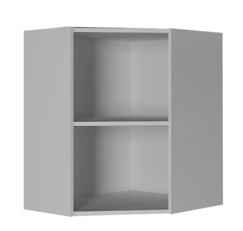 Навесной угловой шкаф ВУ7, Сатин/Белый в Сарапуле - изображение 1
