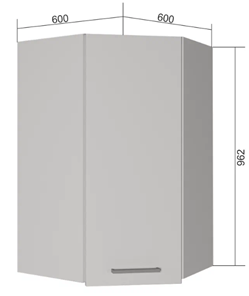 Угловой кухонный шкаф ВУ9, Бетон пайн/Антрацит в Сарапуле