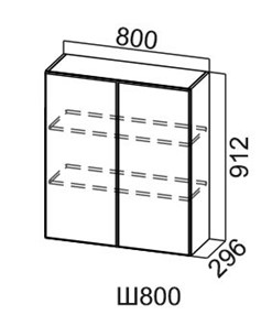 Кухонный навесной шкаф Модус, Ш800/912, цемент светлый в Глазове