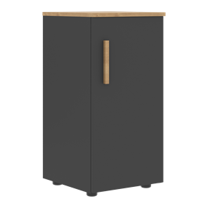Шкаф колонна низкий с глухой правой дверью FORTA Графит-Дуб Гамильтон  FLC 40.1 (R) (399х404х801) в Глазове