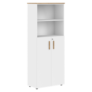Широкий шкаф высокий FORTA Белый-Дуб Гамильтон FHC 80.6(Z) (798х404х1965) в Сарапуле