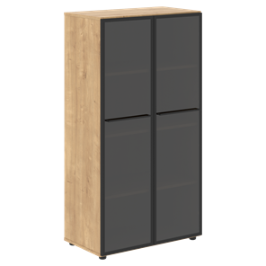 Шкаф средний со стеклянными  дверцами LOFTIS Дуб Бофорд LMC 80.2 (800х430х1517) в Сарапуле