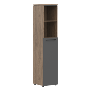 Шкаф высокий колонна со средней дверью MORRIS TREND Антрацит/Кария Пальмира MHC 42.6 (429х423х1956) в Глазове