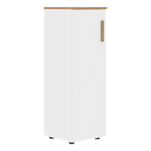 Шкаф колонна средний с левой дверью FORTA Белый-Дуб Гамильтон  FMC 40.1 (L) (399х404х801) в Сарапуле
