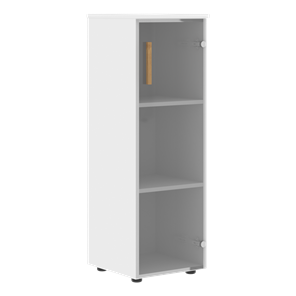 Шкаф колонна средний со стеклянной правой дверью FORTA Белый FMC 40.2 (R) (399х404х801) в Глазове
