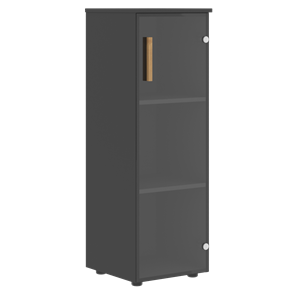 Средний шкаф колонна со стеклянной дверью правой FORTA Черный ГрафитFMC 40.2 (R) (399х404х801) в Глазове