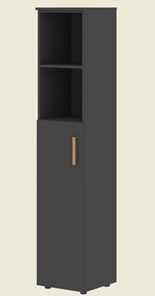 Высокий шкаф колонна с глухой средней дверью левой FORTA Черный Графит  FHC 40.6 (L) (399х404х1965) в Глазове