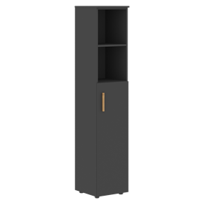 Шкаф колонна высокий с глухой средней дверью правой FORTA Черный Графит  FHC 40.6 (R) (399х404х1965) в Глазове