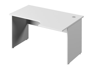 Эргономичный стол С-34 правый, цвет Белый в Сарапуле