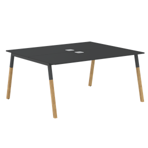 Переговорный стол FORTA Черный Графит-Черный Графит-Бук FWST 1513 (1580x1346x733) в Глазове