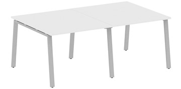 Офисный стол для переговоров БА.ПРГ-2.1, Белый/Серый в Сарапуле