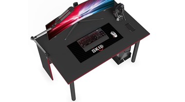 Компьютерный стол SKILLL SSTG 1385.1 , (1360x850x750), Антрацит/ Красный в Сарапуле - предосмотр 7