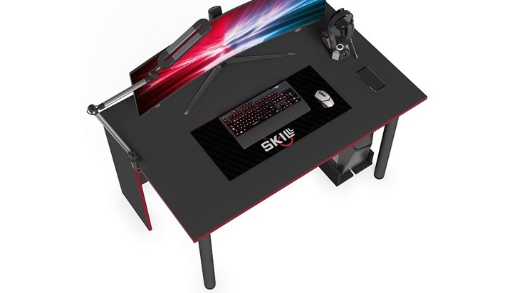 Компьютерный стол SKILLL SSTG 1385.1 , (1360x850x750), Антрацит/ Красный в Сарапуле - изображение 7