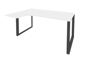 Угловой письменный стол O.MO-SA-4L Антрацит/Белый бриллиант в Сарапуле