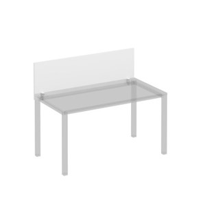 Экран для стола 140 на белом металлокаркасе Комфорт КФ, белый премиум (140x45x1.8) К.Б 842 в Глазове