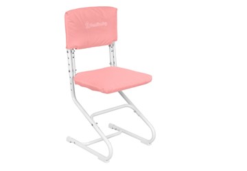 Набор чехлов на спинку и сиденье стула СУТ.01.040-01 Розовый, Замша в Сарапуле