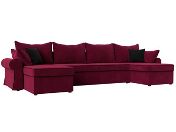П-образный диван Элис, Бордовый (микровельвет) в Сарапуле