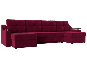 П-образный диван Сенатор, Бордовый (Микровельвет) боннель в Сарапуле