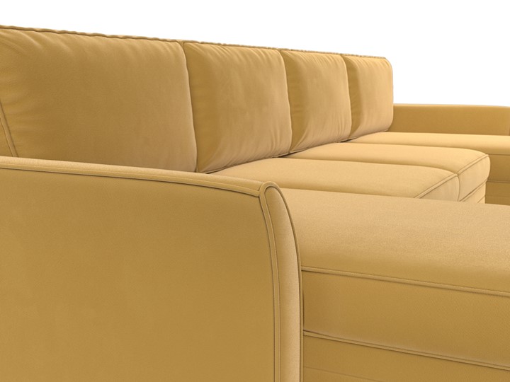 П-образный диван София, Желтый (Микровельвет) в Сарапуле - изображение 3