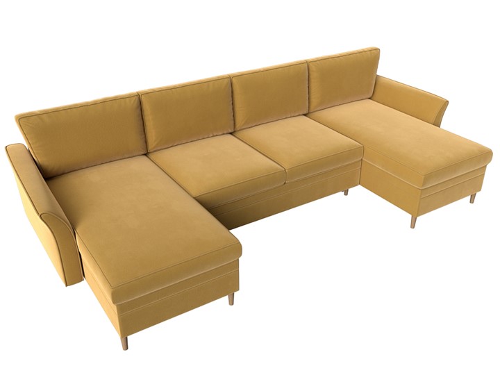 П-образный диван София, Желтый (Микровельвет) в Сарапуле - изображение 4