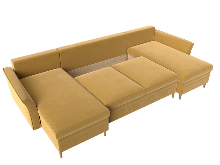 П-образный диван София, Желтый (Микровельвет) в Сарапуле - изображение 5