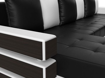 П-образный диван Венеция боннель, Черный\Белый (Экокожа) в Сарапуле - предосмотр 2