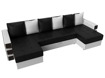 П-образный диван Венеция боннель, Черный\Белый (Экокожа) в Сарапуле - предосмотр 5